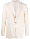 Brunello Cucinelli White Cotton Single-breasted Blazer In Weiss