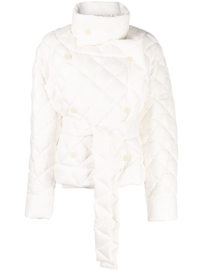 Moose Knuckles Quilted Down Jacket In Nude