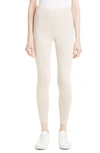 Vince Stitch-front Seam Leggings In Light Oat