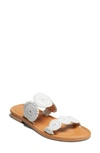 Jack Rogers Lauren Leather Two Band Sandals In White/ White