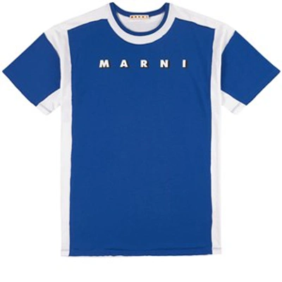 Marni Kids' Branded T-shirt Dress Surf Bluette