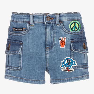 Dolce & Gabbana Baby Boys Blue Denim Shorts