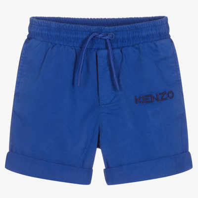 Kenzo Baby Blue Cotton Swim Shorts