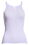 Re/done Ribbed Tank Top In Faded Orchid