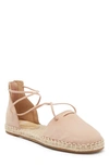 Eileen Fisher Lace-up Espadrille Sandal In Latte