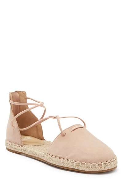 Eileen Fisher Lace-up Espadrille Sandal In Latte