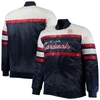 Mitchell & Ness Men's  Navy, Red St. Louis Cardinals Big And Tall Coaches Satin Full-snap Jacket In Navy