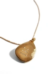 Monica Vinader Deia Pebble Locket Necklace In Gp