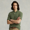 Ralph Lauren Original Fit Mesh Polo Shirt In Army Olive