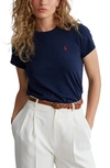 Polo Ralph Lauren Embroidered-logo Short-sleeved T-shirt In Navy