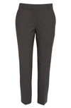 Theory Treeca Skinny-leg Cropped Classic Suiting Pants In Black