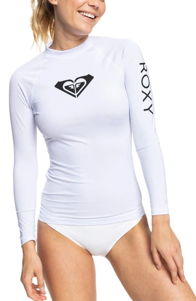 Roxy Whole Hearted Long Sleeve Rashguard In White