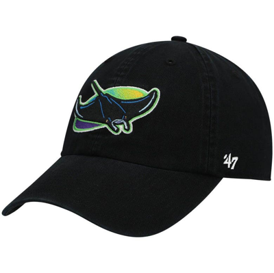 47 ' Black Tampa Bay Rays 2000 Logo Cooperstown Collection Clean Up Adjustable Hat