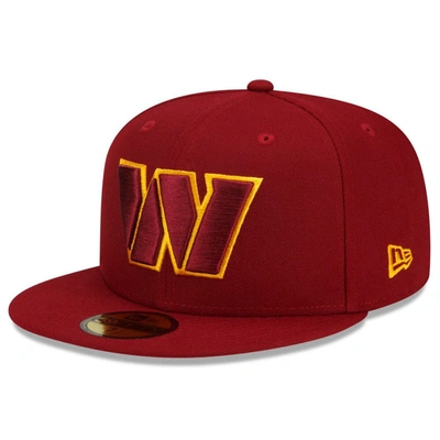 New Era Men's Burgundy Washington Commanders Team Basic 59fifty Fitted Hat