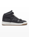 SAINT LAURENT SL80 LEATHER HIGH-TOP COURT SNEAKERS