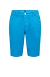 Hugo Boss Slim-fit Regular-rise Shorts In Stretch Cotton In Blue