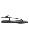 Studio Amelia Filament Squared Flat Flip Flops In Blk Black