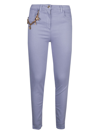 Elisabetta Franchi Charm-detail Denim Jeans In Ortensia