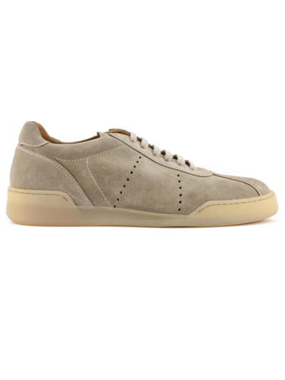 Green George Brown Suede Trainer In Fango