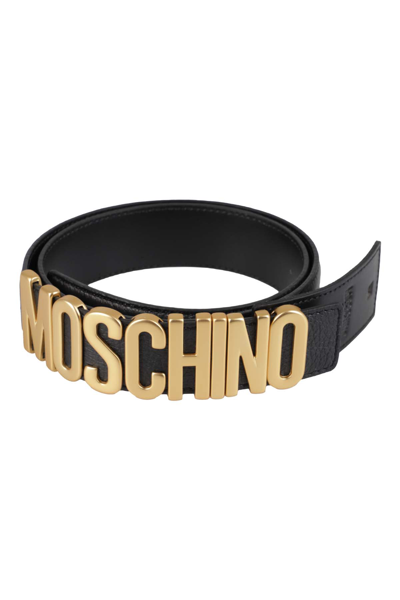 Moschino Leather In Nero