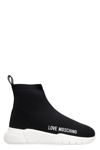 Love Moschino Logo-print Slip-on Sneakers In Black