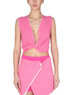 Jacquemus Knot-detail Sleeveless Top In Rosa
