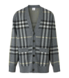 BURBERRY WOOL-SILK CHECK CARDIGAN