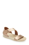 Pedro Garcia Jedda Strappy Wedge Sandal In Scirocco Lame