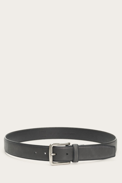 The Frye Company Stitched Feather Edge Belt With Burnishing In Black