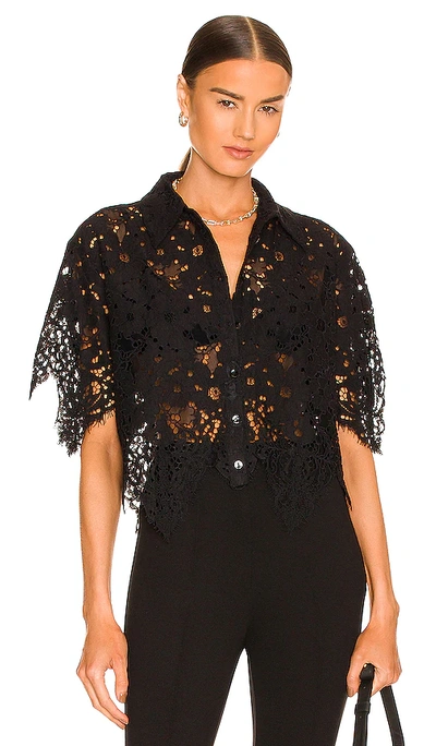 L'academie Calla Lace Top In Black