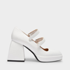 Nodaleto Bulla Babies Patent-leather Platform Mary Jane Pumps In White