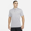 Nike Men's Football Polo In Grey Heather,black,white