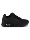 Skechers Women's Uno Stand On Air Perforated Sneakers In Black