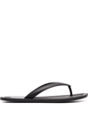 Maison Margiela Green Patent Tabi Flip Flops In Black