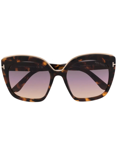 Tom Ford Tortoiseshell-frame Sunglasses In Brown