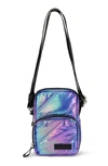 Ganni Mini Quilted Recycled Polyester Crossbody In Rainbow