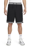 Nike Dri-fit Dna Basketball Quick Dry Training Drawstring Sports Shorts Black In Black/ White