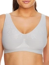 Bali Comfort Revolution Smart Sizes Wire-free Bra In Crystal Grey Aztec