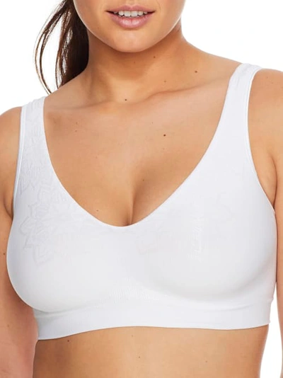 Bali Comfort Revolution Smart Sizes Wire-free Bra In White Aztec