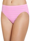 Jockey Seamfree Matte And Shine Hi-cut Underwear 1306, Extended Sizes In Iris Pink
