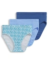 Jockey Elance Breathe French Cut Brief 3-pack In Blue Multi
