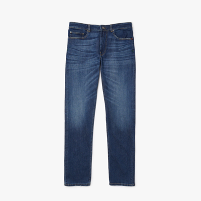 Lacoste Men's Slim Fit Stretch Cotton Denim Jeans - 11 - 36/34 In Blue
