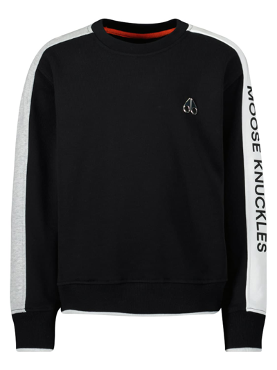 Moose Knuckles Kids Sweatshirt In Black