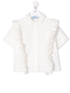 MI MI SOL RUFFLE-DETAIL COTTON SHIRT