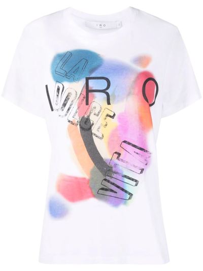 Iro La Dolce Vita Print T-shirt In White
