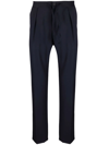 INCOTEX TAPERED VIRGIN-WOOL TROUSERS