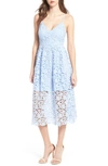 Astr The Label Lace Midi Dress In Periwinkle