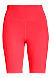 Girlfriend Collective Recycled Polyester-blend Biker Shorts In Geranium