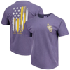 IMAGE ONE PURPLE LSU TIGERS BASEBALL FLAG COMFORT colourS T-SHIRT