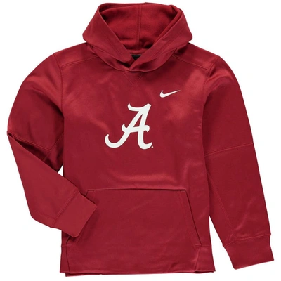 Nike Kids' Youth  Crimson Alabama Crimson Tide Logo Ko Pullover Performance Hoodie